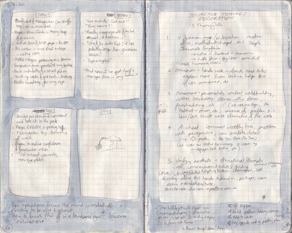 Photo of two hand-written journal pages