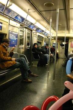 Photo of a New York City subway car.