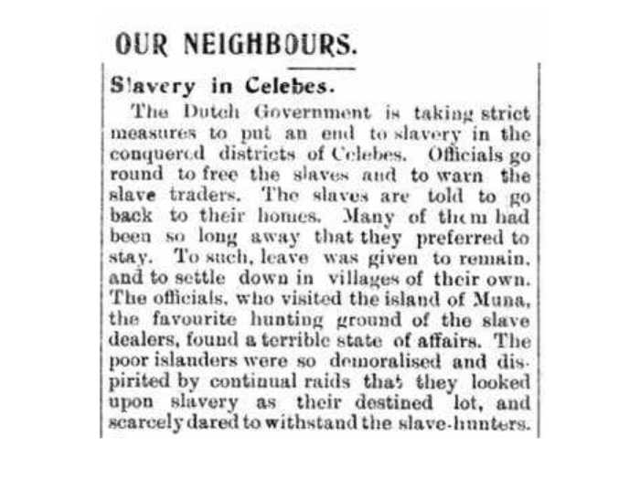 A reprint of an alert originally published in the Batavian Java-Bode [Java Herald]; clipping, The Straits Times, 29 June 1911.